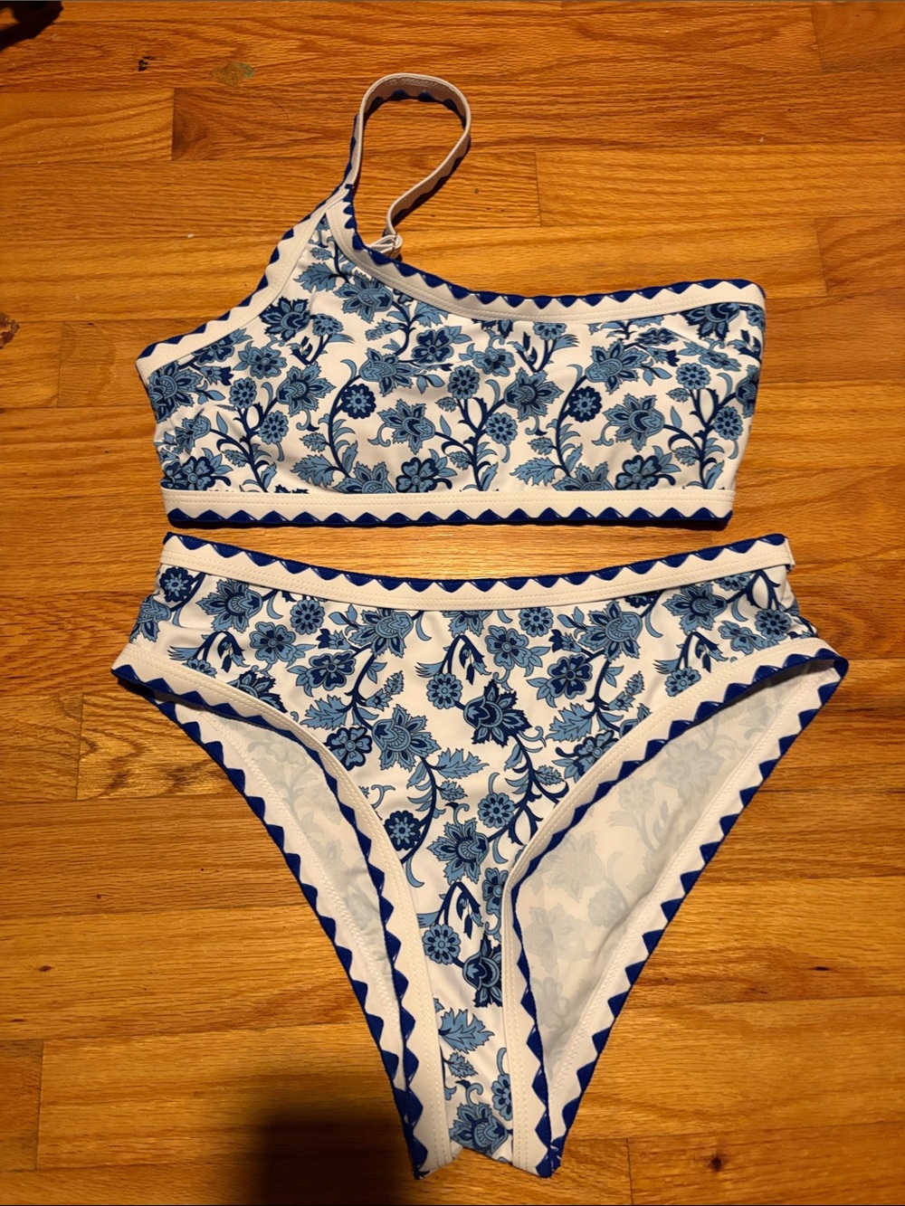 Target Blue and White Floral Two-Piece Bikini Set